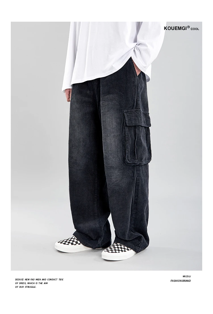 Multi pocket Cargo Pants Men Casual 