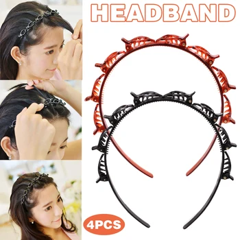 

Hot 4pcs Double Bangs Hairstyle Hairpin Hairdressing Hollow Hairpin Easy to Use Clip t6