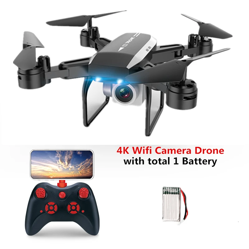 B7 4K Camera 1B KY606D Дрон 4K HD камера 22 минуты Летающий Дрон давление воздуха Hover Квадрокоптер с Вертолет камеры VS SG106 XS816 SG901 - Цвет: B7 4K Camera 1B