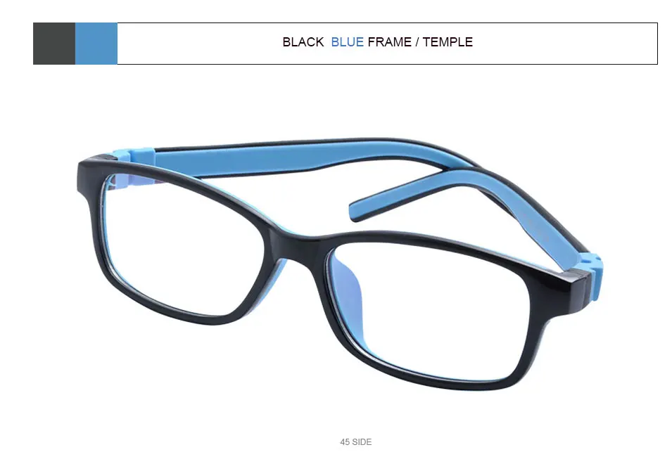 AGE 10–13 Jahre Kinder-Brillengestell, ultraleichte Brille für Kinder, 14 G TR90 und Silikonrahmen/Tempel, schraubenlose Brillen, 49 mm–15 mm – Detail 18