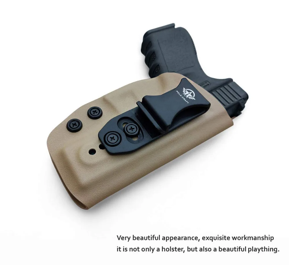 Полюс. Ремесло IWB KYDEX кобура Glock 19 19X23 25 32 Cz P10 пистолет кобуры пояс носить Скрытая кобура Glock 19 Пистолет Чехол
