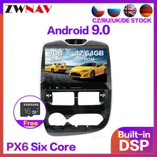 PX6 4+ 64 Android 9,0 автомобильный Радио dvd-плеер Мультимедиа Стерео для Renault Clio 2013- Аудио Видео Стерео gps Navi карта головное устройство
