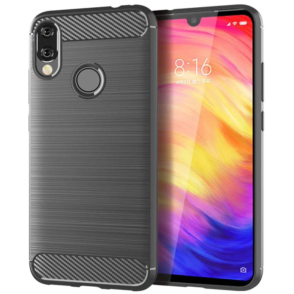 Силиконовый чехол из углеродного волокна для XiaoMi RedMi Note 7 8 Pro 4X 6 8T 5 4 8A A K20 Y3 мягкий