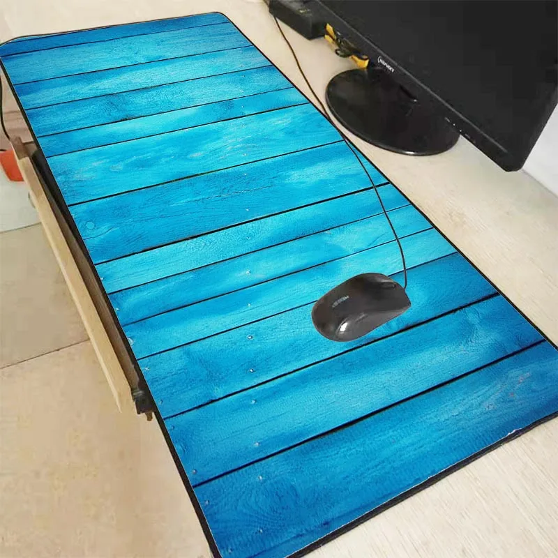 

MRGBEST 2020 New Blue Wood Board Large Gaming Mouse Pad Rubber Lock Edge Speed Pc Keyboard Desk for Laptop Computer Gamer Pad Xl