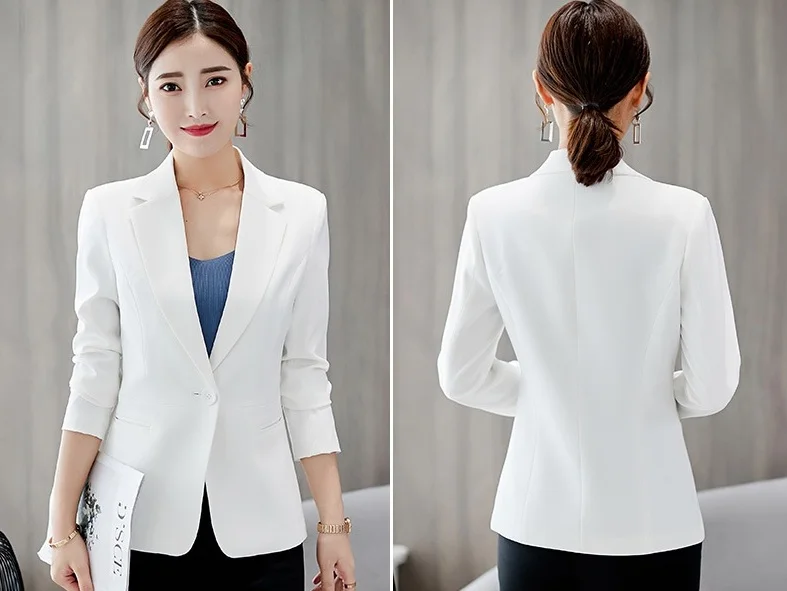 Осень весна женские хлопковые куртки офисная одежда Блейзер feminino Slim Fit костюм женские пальто новое поступление женская верхняя одежда 0022