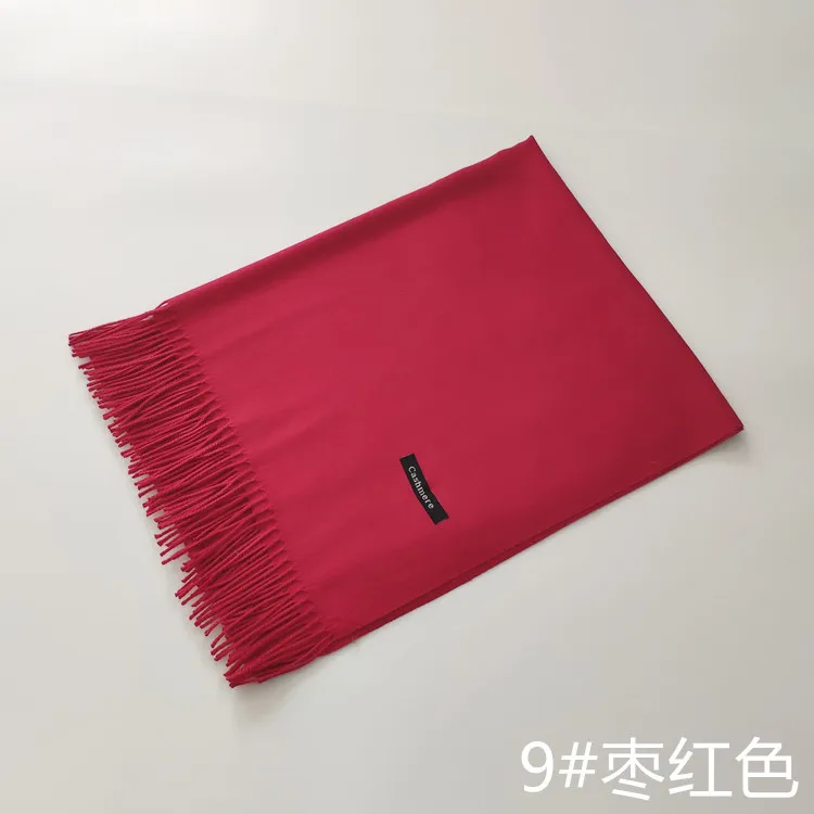 9 Кашемировый шарф, принт, сплошной цвет, Cachecol Foulard, для мужчин, женщин, пар, хиджаб с бахромой кашемировый палантин, пончо - Цвет: 9