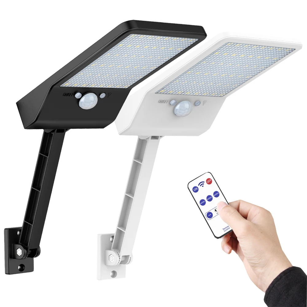

48 LED 800 LM Outdoor Solar Power Street Wall Lamp PIR Motion Sensor Gear remote control rotate bracket solar street light#