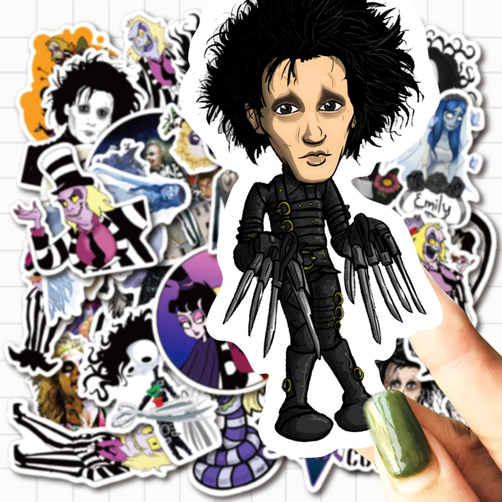 VANMAXX 50 шт. Эдварда Scissorhands/Труп невесты Тим Бертон фильмы наклейки ПВХ наклейка на шлем для ноутбука велосипедный багаж автомобиля