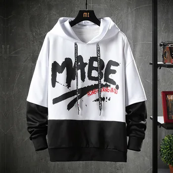 

L Cross Border Spring and Autumn New Style MEN'S Hoodie Loose Printed