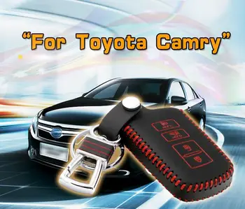 

Key Holder leather key Cover OEM For Toyota Prius LAND CRUISER 2007-2020 Autor key case holder 2 button Shell Protector