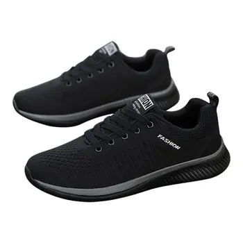 

Newest Concise Casual Fashion Men Sport Soft Breathable Running All-match Solid Color Sneakers