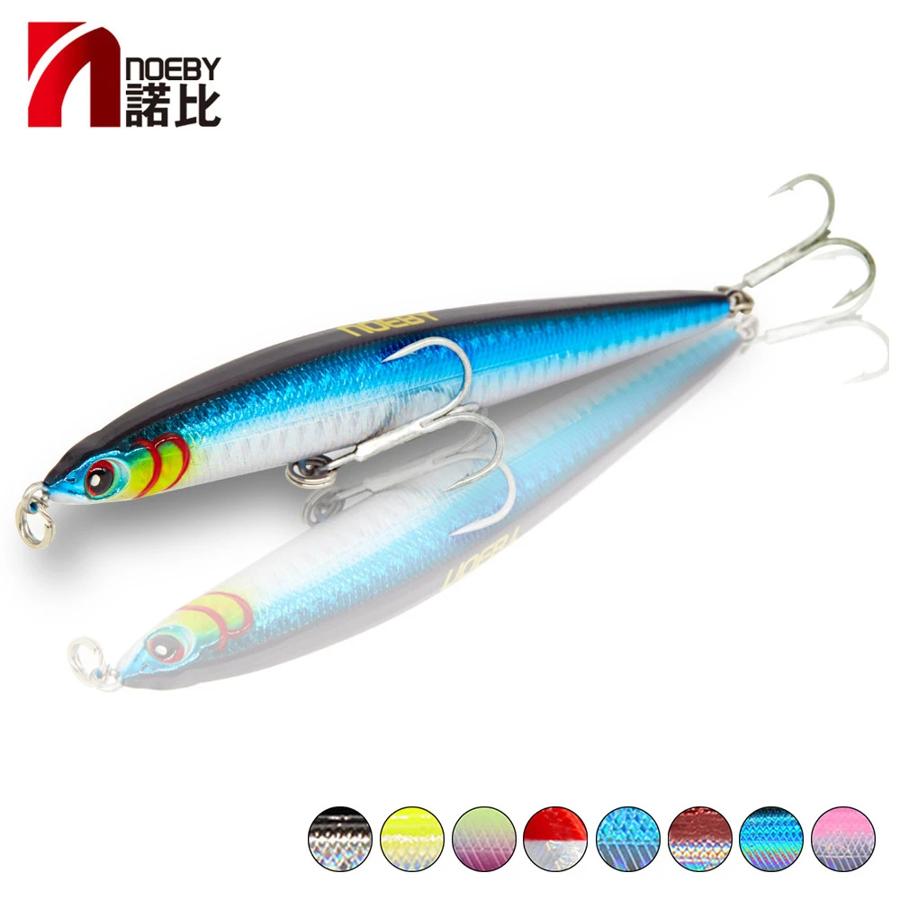 を Noeby シンク鉛筆 125 ミリメートル 21 5 グラム Stickbait 山下マリアブルースコードスリム長い鋳造ルアー人工ワブラー Bkk フック Fishing Lures Aliexpress