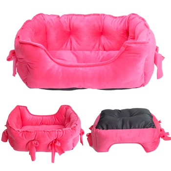 

Cute Bow Tie Pet Cat Dog Bed house Waterproof Dog Beds for Small Dogs Puppy Sofa Chihuahua Pug Kennel Cushion Mats Pet Products