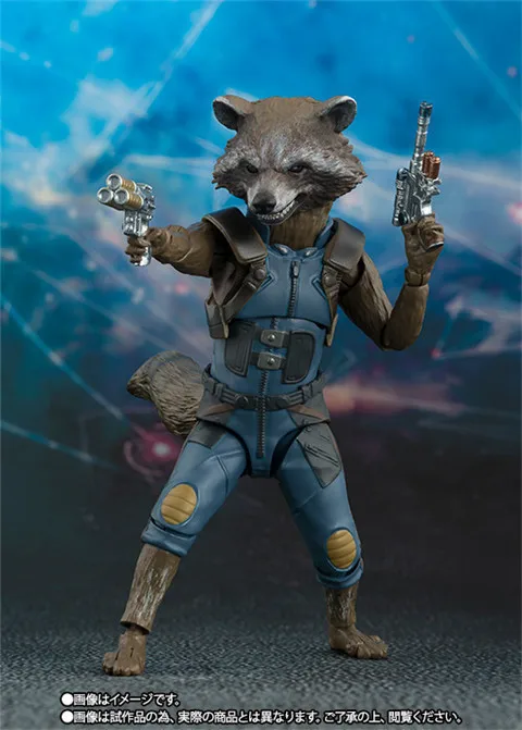 

SHF Galaxy Guard Rocket Raccoon Groot Shuren Mobile Figurine Boxed Garage Kit Decoration
