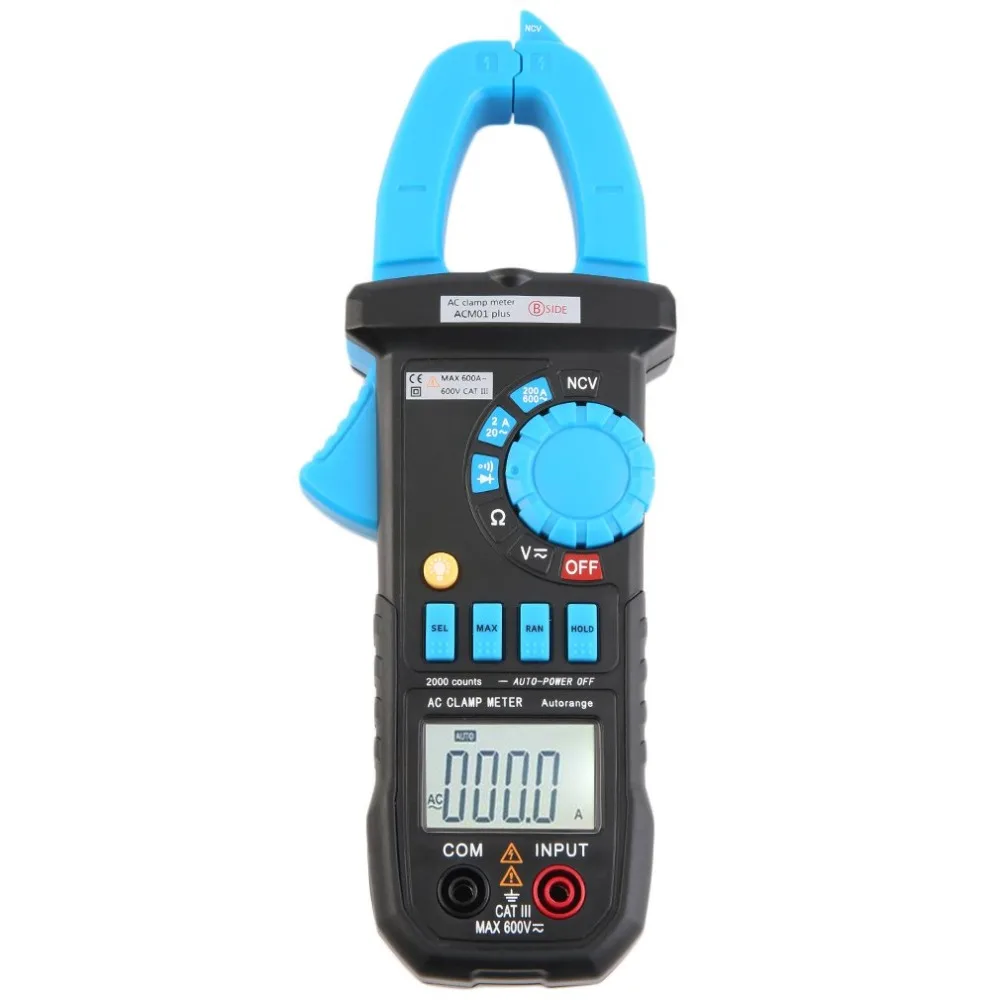BSIDE ACM01 PlUS цифровой AC 600A AC 600V зажим мультиметр Вольт Ампер тестер по всему миру магазин