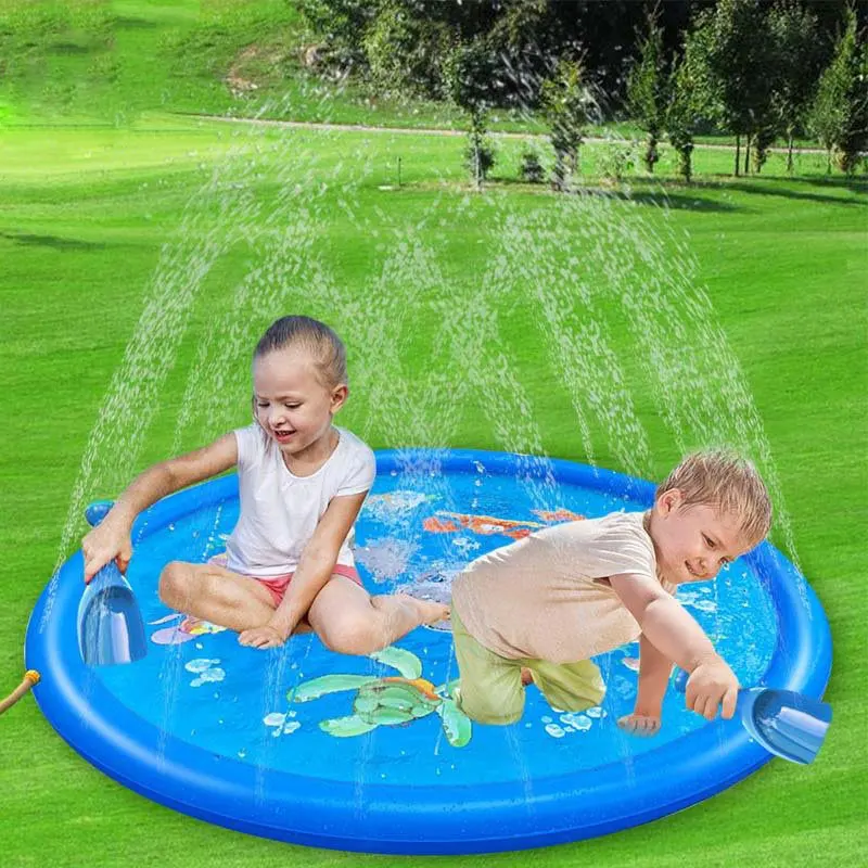 Water Mat Children's Play Mat Baby Water Mat Water Play Mat Baby Play Mat Games Beach Inflatable Spray Water Cushion Toys