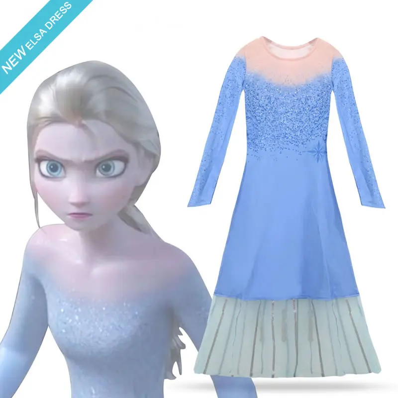Новинка; платье принцессы Эльзы для девочек; карнавальный костюм Снежной Королевы; детское свадебное платье для торжественных церемоний; детский вечерний бутик