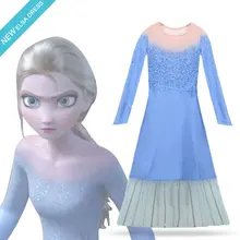 Новинка; платье принцессы Эльзы для девочек; карнавальный костюм Снежной Королевы; детское свадебное платье для торжественных церемоний; детский вечерний бутик
