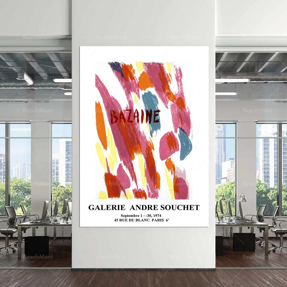 

Reprint of a Vintage French exhibition Poster for works by Bazaine
