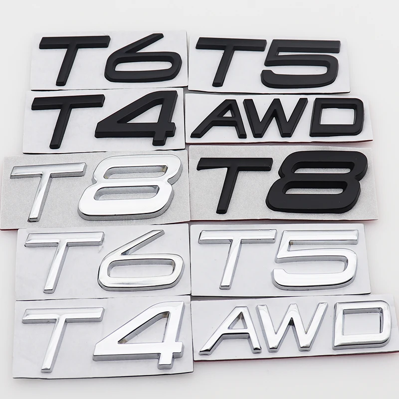1pcs 3D metal Car logo letter sticker Rear tail door trunk car rear Decal styling Accessories For V90 s40 XC60 | Автомобили и