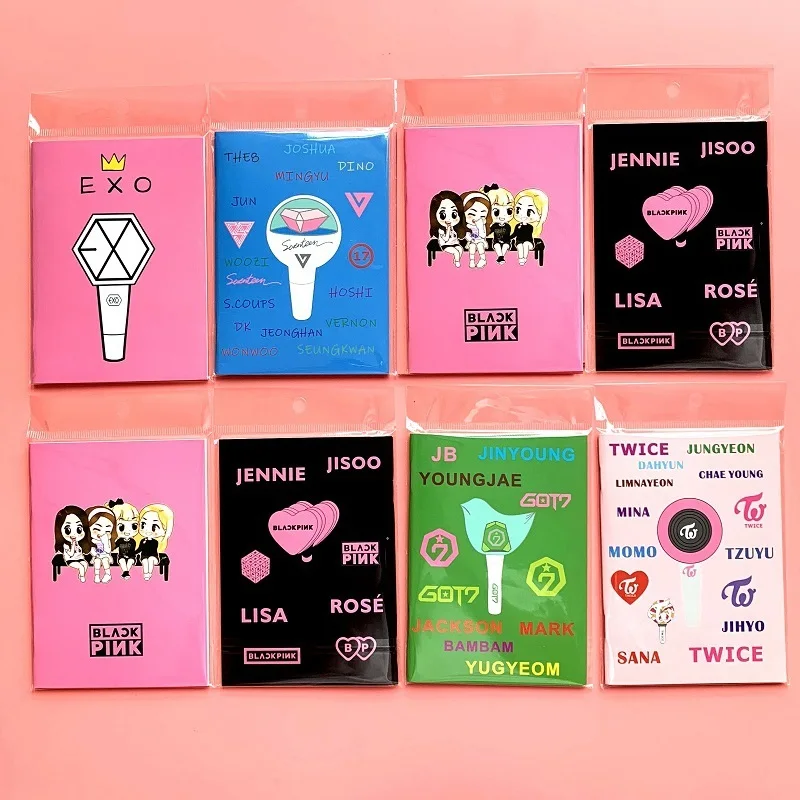 KPOP Blackpink Twice Got7 EXO Seventeen блокнот школьные принадлежности тетрадь мультфильм Pocketbook Note колодки подарок Kpop K-pop