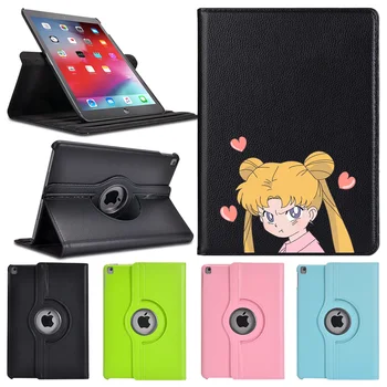 

Ipad2 3 4 360°Rotating Leather Stand Case Sailor Moon Tablet Cover Protective For 2020 iPad Pro 11 12.9 10.5 7.9 inch Mini 1 2 3