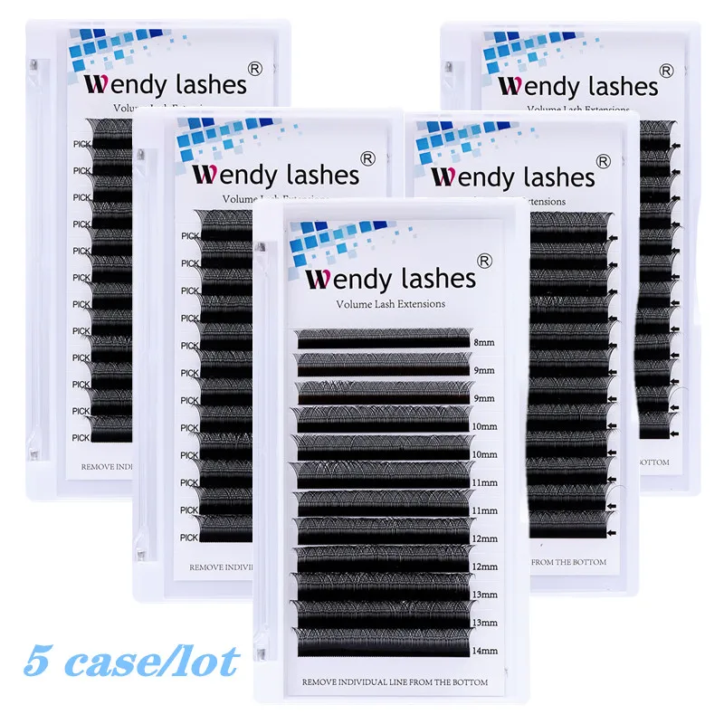 

5case/lot False Eyelashes Extension Faux Mink Eyelash YY Style Hand-woven Mesh Surround Lashes Natural Lash Extension Supplies