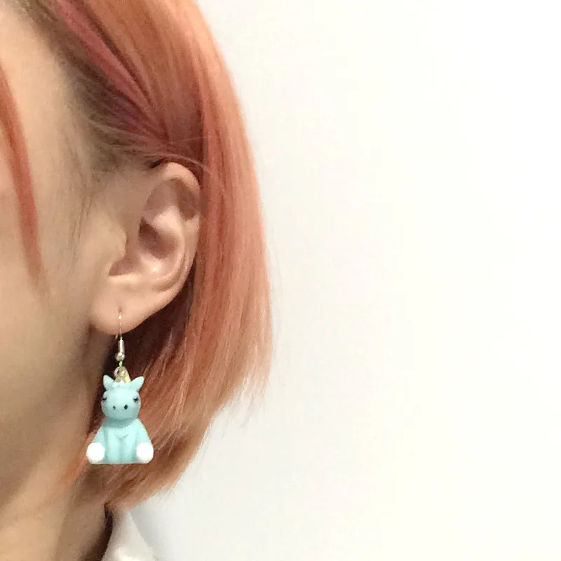 Новинка 2020 креативные милые полимерные серьги с мультяшными животными для