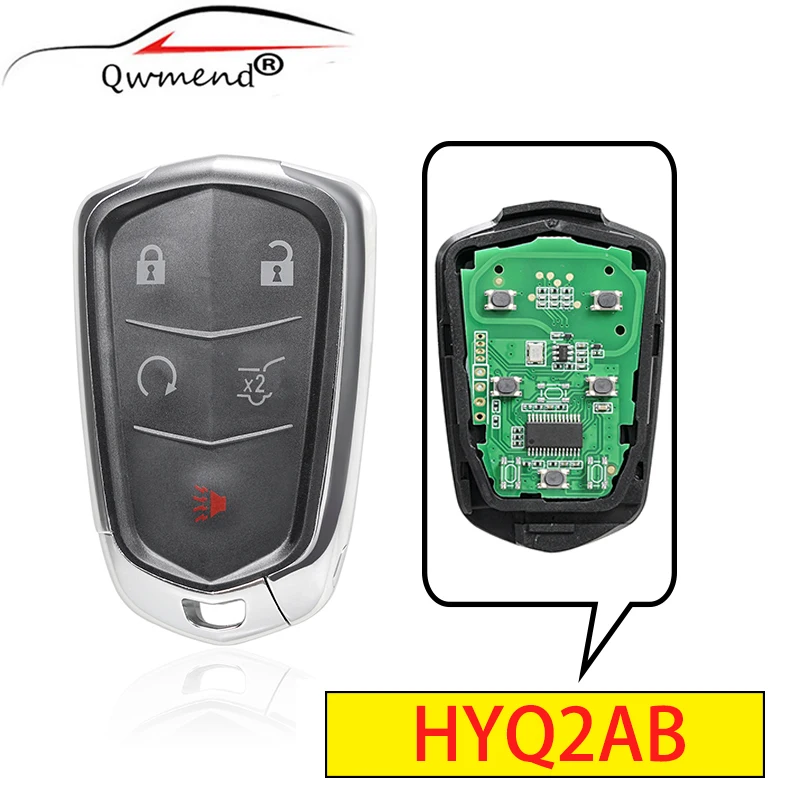 

QWMEND HYQ2AB 5-кнопочный умный дистанционный Автомобильный ключ для Cadillac Escalade ESV 2015 2016 2017 2018 2019 315 МГц