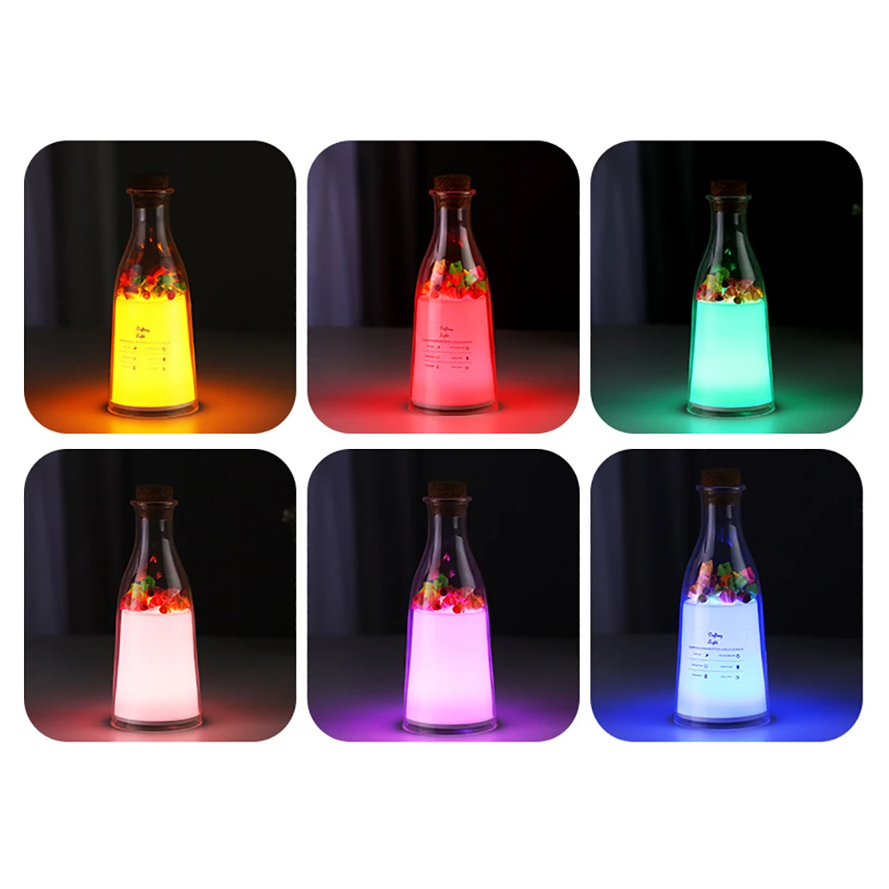 

Hot Led PC Drifting Bottle Night Light Wishing Bottle Star LED Hanging Curtain Moon Lamp Wedding Lantern Bar Decor Lighting