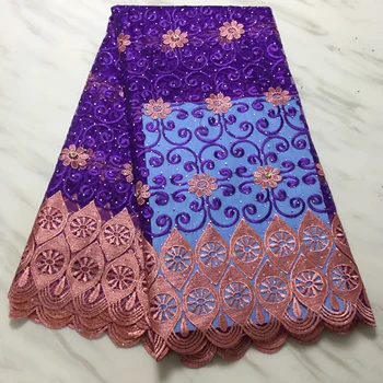 

2020 New Style French Mesh Lace Fabric High Quality Milk Silk Lace Fabric Latest African Nigerian Tulle Lace Fabric For Wedding