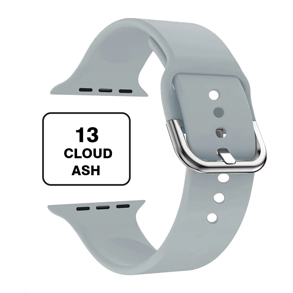 Ремешок для Apple Watch 5 40 мм 44 мм мягкий силиконовый спортивный дышащий браслет ремешок для iWatch серии 4 3 2 1 correa 38 мм 42 мм - Цвет ремешка: Carboniferous green
