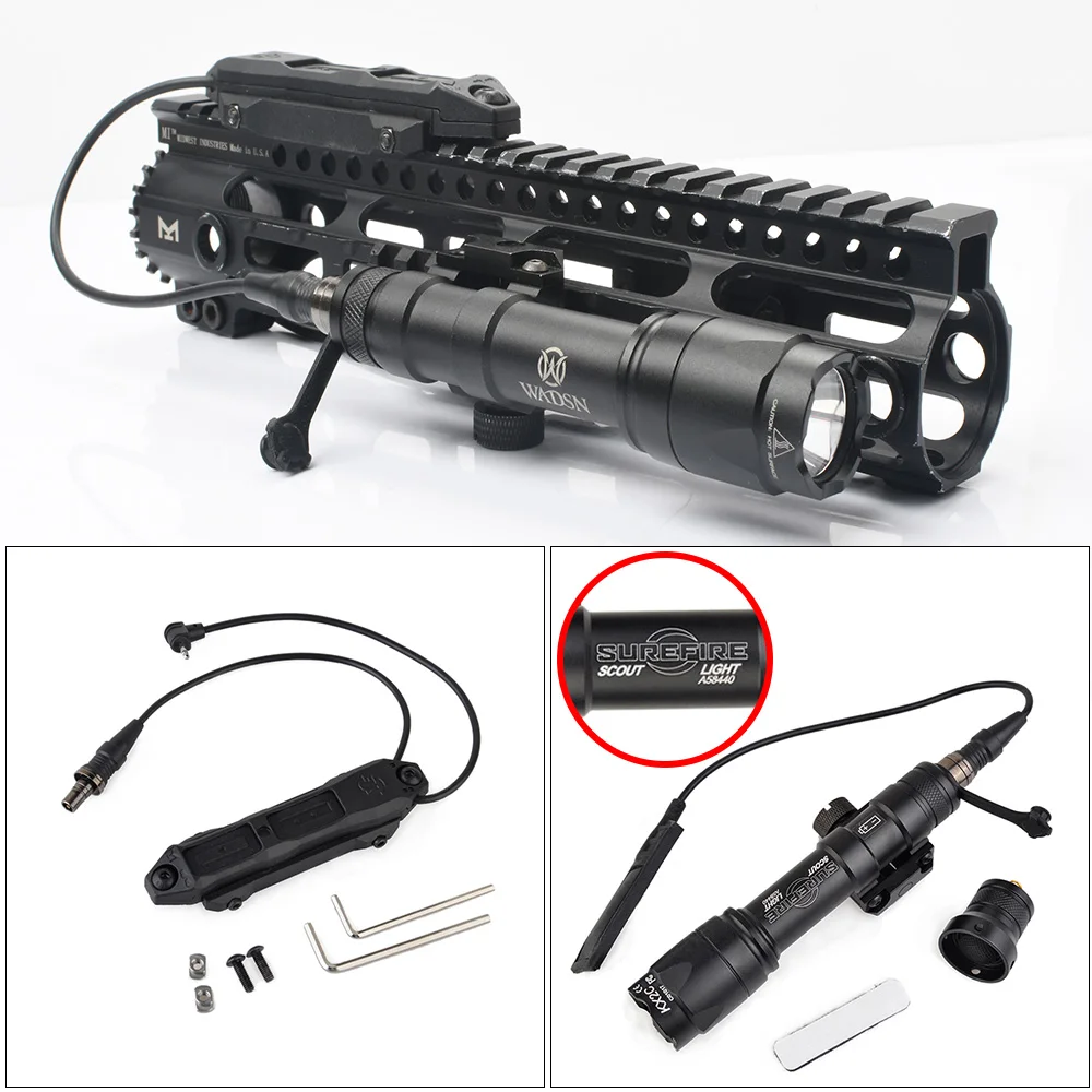 

Surefir air gun M600 M600C flashlight LED 340 lumens remote pressure switch double button hunting tactics LED M3X accessories