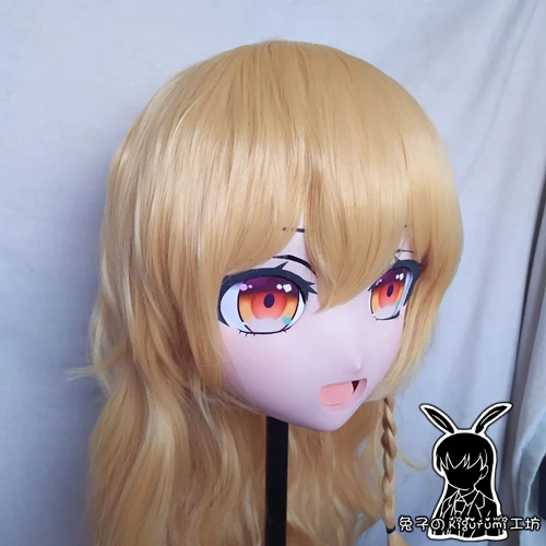 Кролик 33) кроссдресс девушка BJD кукольная маска проект Tōhō мультфильм аниме реалистичный силиконовый Кирито Marisa Косплей Маска кигуруми Cr