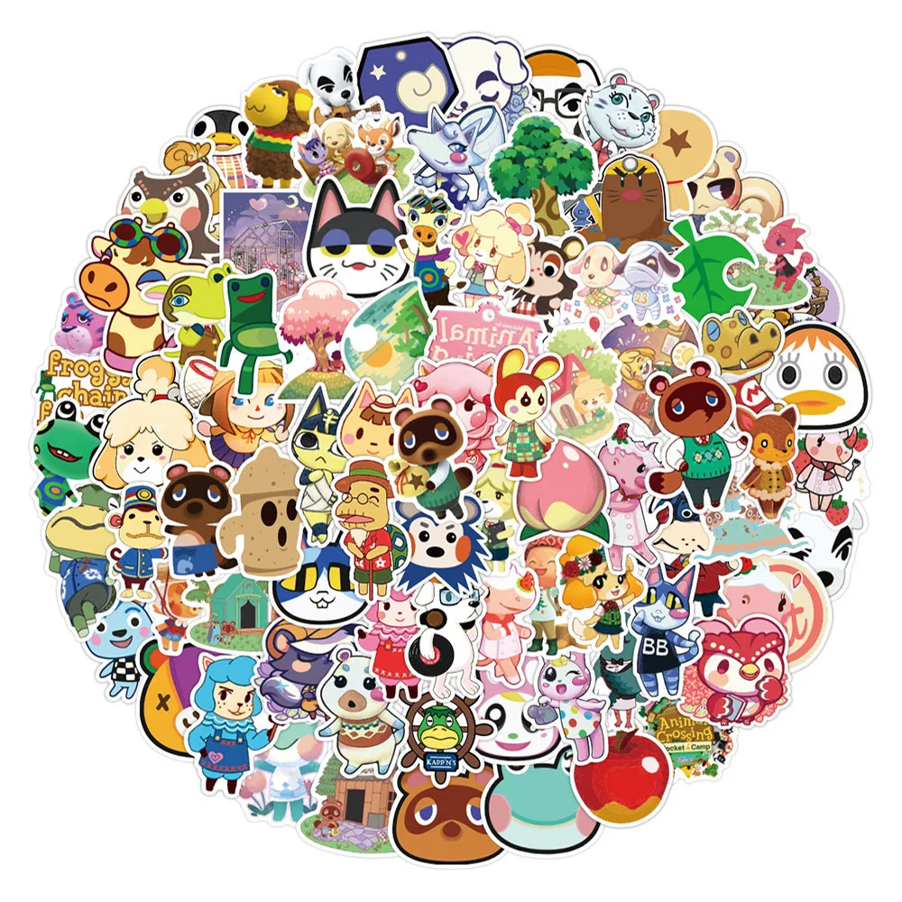 10/30/50/100pcs Cute Game Animal Crossing Graffiti Stickers Cartoon Decals Scrapbook Diary Laptop Phone DIY Sticker For Kids Toy cartoon stickers decorative stickers anime stickers cartoon animal stickers