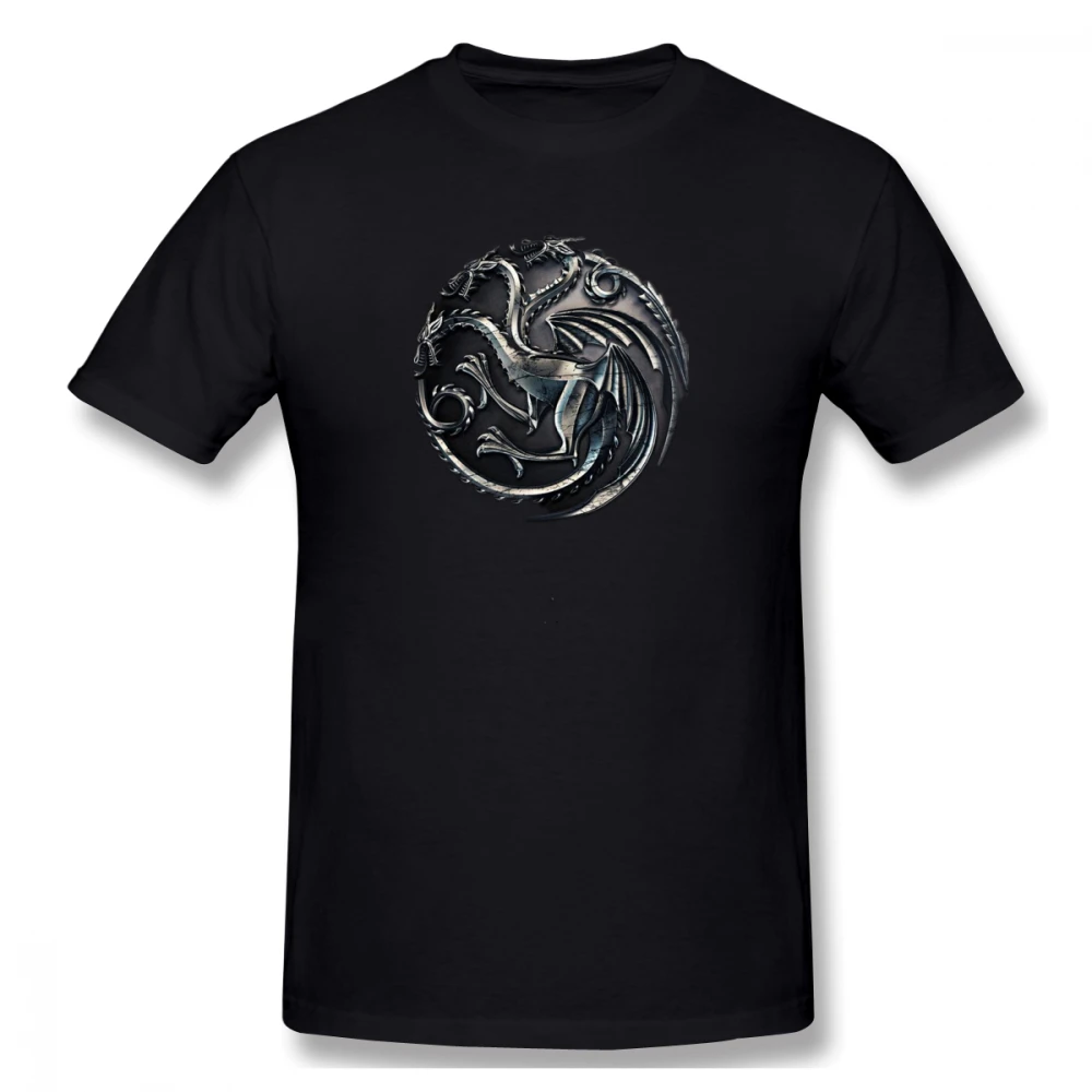 

2019 Game Of Thrones Dragon Men's Basic Short Sleeve T-Shirt 3D Print t shirt Cotton Funny T-shirt home Top Tees