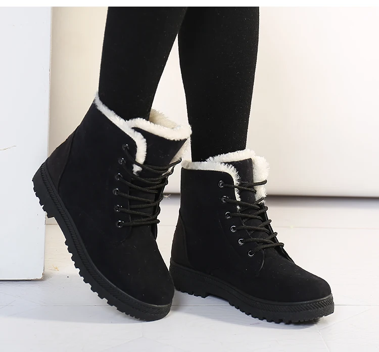 Women Boots Winter Ankle Boots For Women Winter Shoes Female Snow Botas Mujer Warm Plush Shoes Woman Plus Size