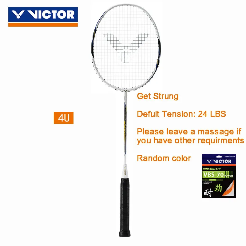 4U get strung VBS70 VICTOR оригинальная ракетка для бадминтона Hypernano X series control Высококачественная высокопрочная углеродная ракетка HX-600 - Цвет: 4U get strung VBS70