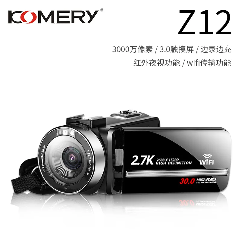 

30 Million Pixel 2.7 K High-definition Digital Video Camera Touch Screen WiFi Infrared Night Vision Selfie Camera Z12