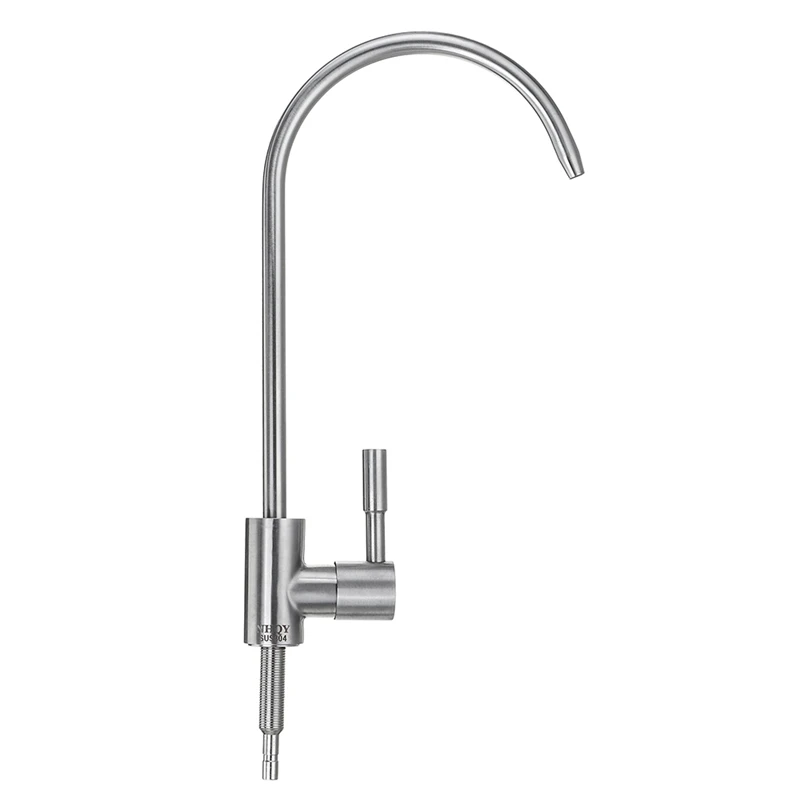 304 Stainless Steel Kitchen Faucet Reverse Osmosis Faucet Water Filter Purifier Single Lever Hole Direct Drinking Tap Cold Water