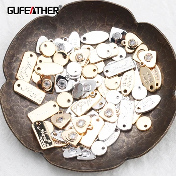 

GUFEATHER M803,jewelry accessories,18k gold plated,0.3 microns,diy zircon pendants,rhodium plated,diy earring necklace,20pcs/lot