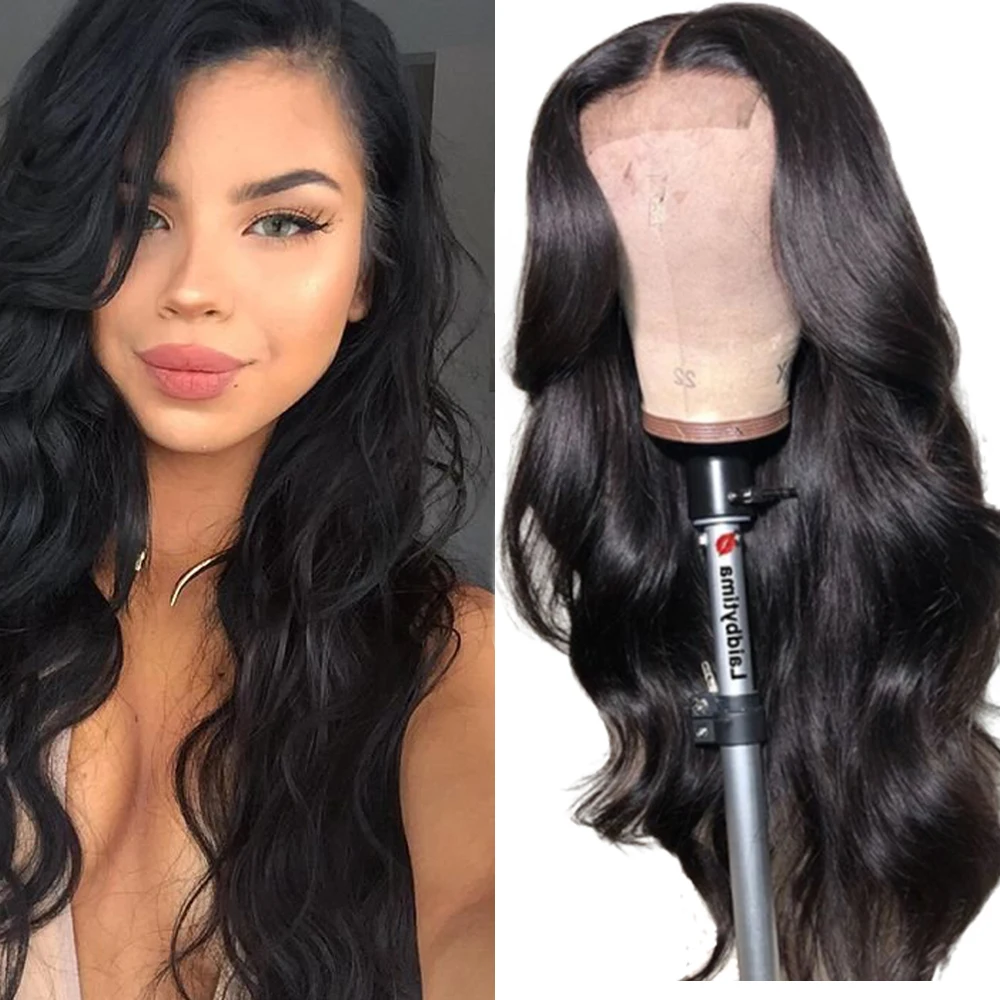 

Allrun 4*4 Lace Closure Wigs With Baby Hair Brazilian Body Wave Lace Human Hair Wigs For Women Non-Remy Hair Low Ratio 130%