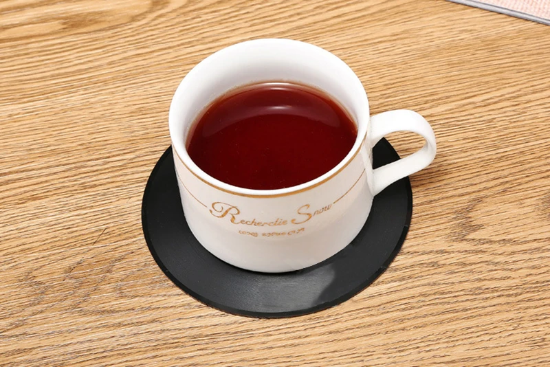 

6 PCS Table Mats Creative Coffee Mug Cup Coasters Vinyl Record Drink Coaster Table Placemats Heat-resistant Non Slip Pads