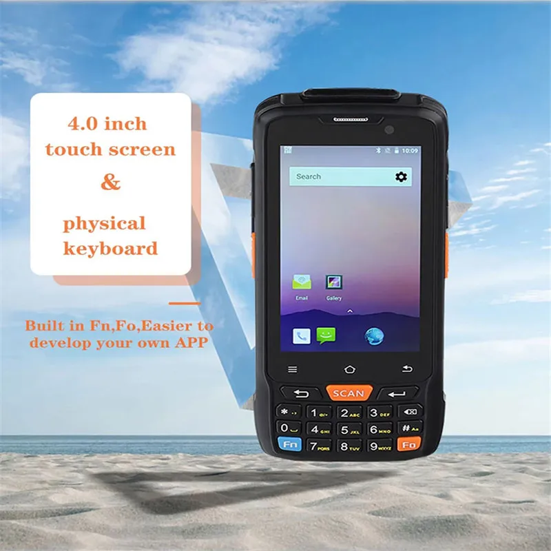 US $289.84 PDA barcode scanner 40L Industrial Handheld Terminal NFC USB OTG code reader 1D 2D 125K mobile 4F wifi portable bar code scanner