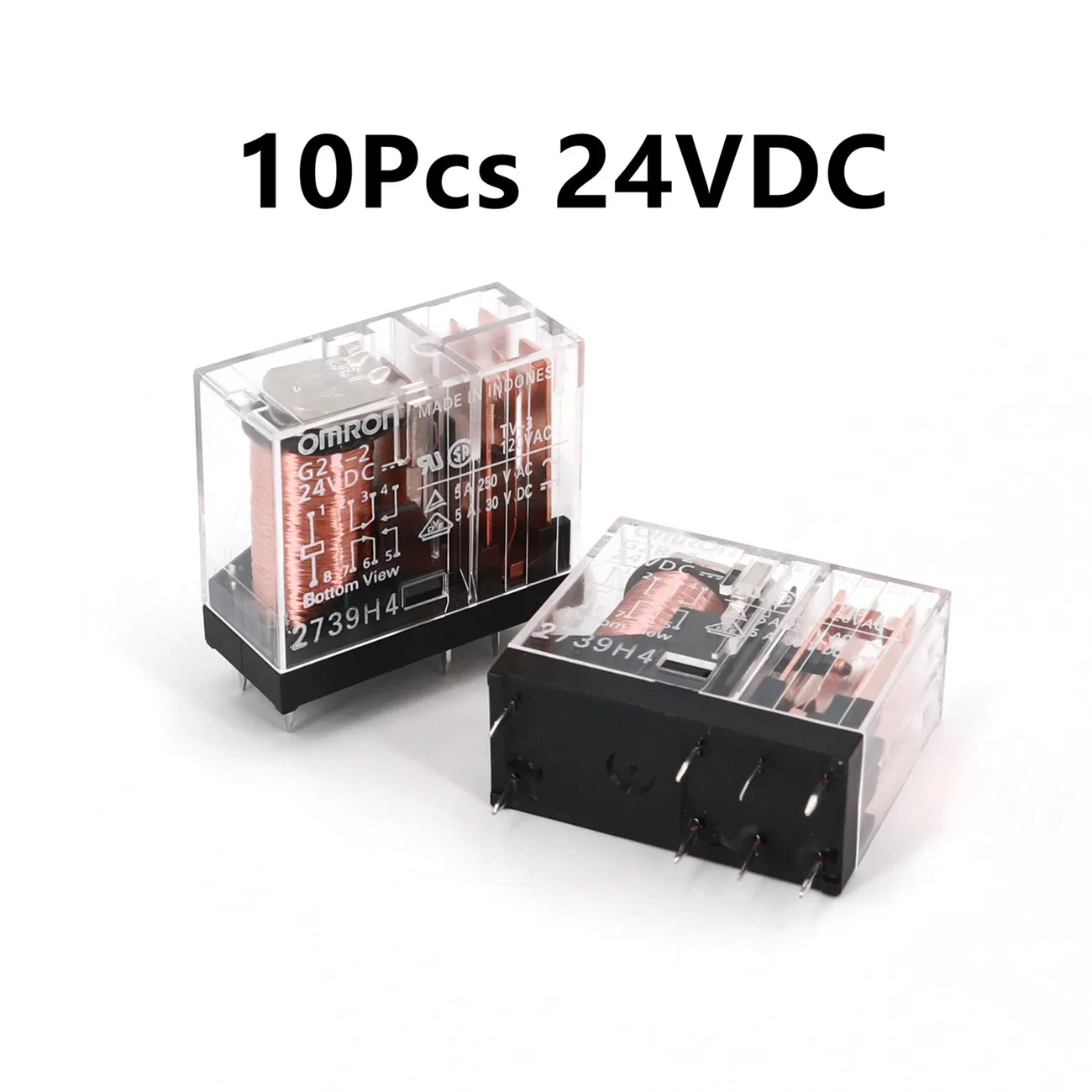 Details about   10Pcs Omron G2R-2 DC 12V 8Pin 2-Pole DPDT PCB Mount Power Relay 5A/250VAC 