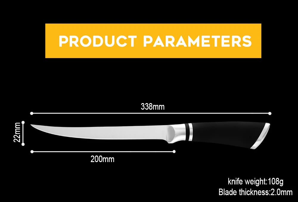 CAMIFE изогнутый обвалочный кухонный нож из нержавеющей стали 6 дюймов 7 дюймов 8 дюймов кости лосося суши мелкая сырая рыба филе нож инструмент