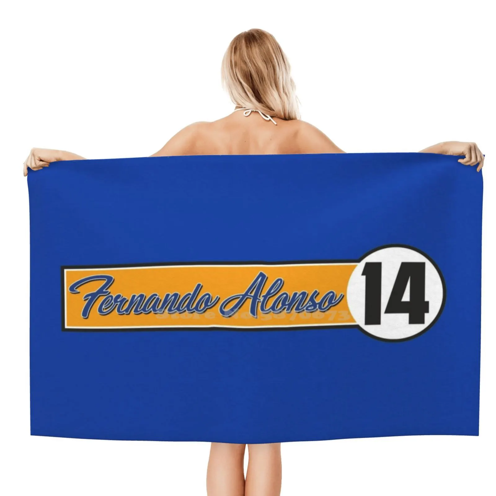 Fernando Alonso Retro | F1 Asciugamani Da Spiaggia Ad Asciugatura Rapida Sport Asciugamani Fernando Fernando Alonso Alo14 14 Mclaren Formula Senza Tit