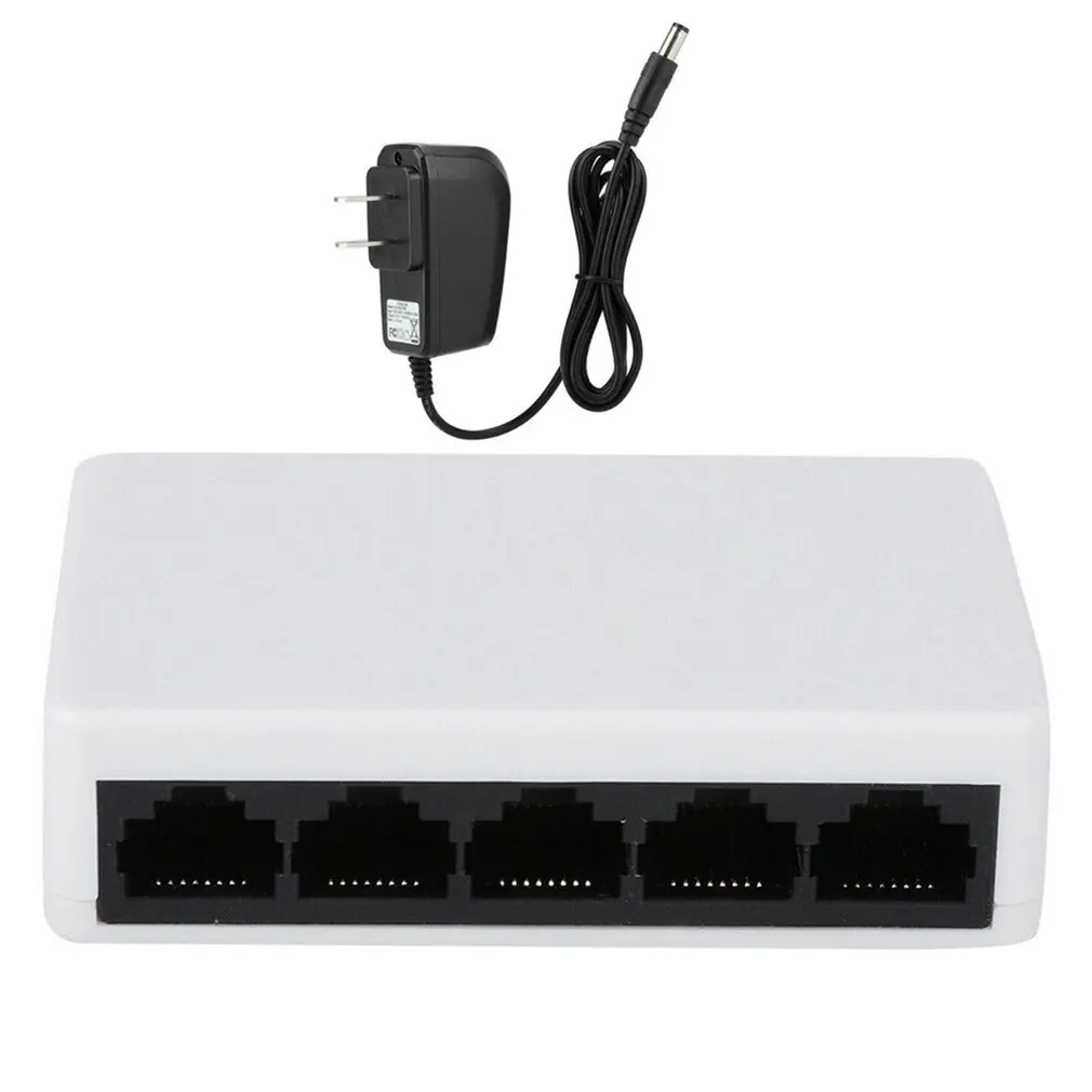 2021 Новый RJ45 мини 5-Порты для быстрой работы в сети этернет на черный Переключатель