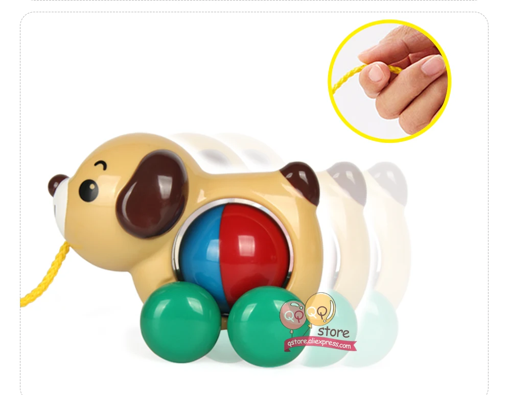 ToyRoyal Puppy утенок детская погремушка тянет вдоль классического развития лучшие развивающие игрушки для малышей 1 год Крытый Открытый