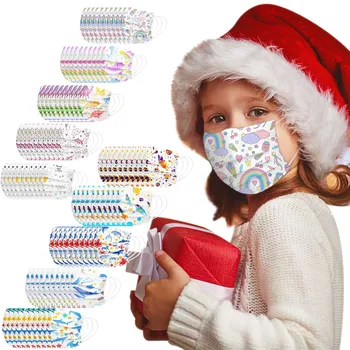 

100pc Mascarillas Desechable Nino 3ply Ear Loop Nonwove Face Breathing Mask Маска Various Styles Cartoon Lovely Printed Masque